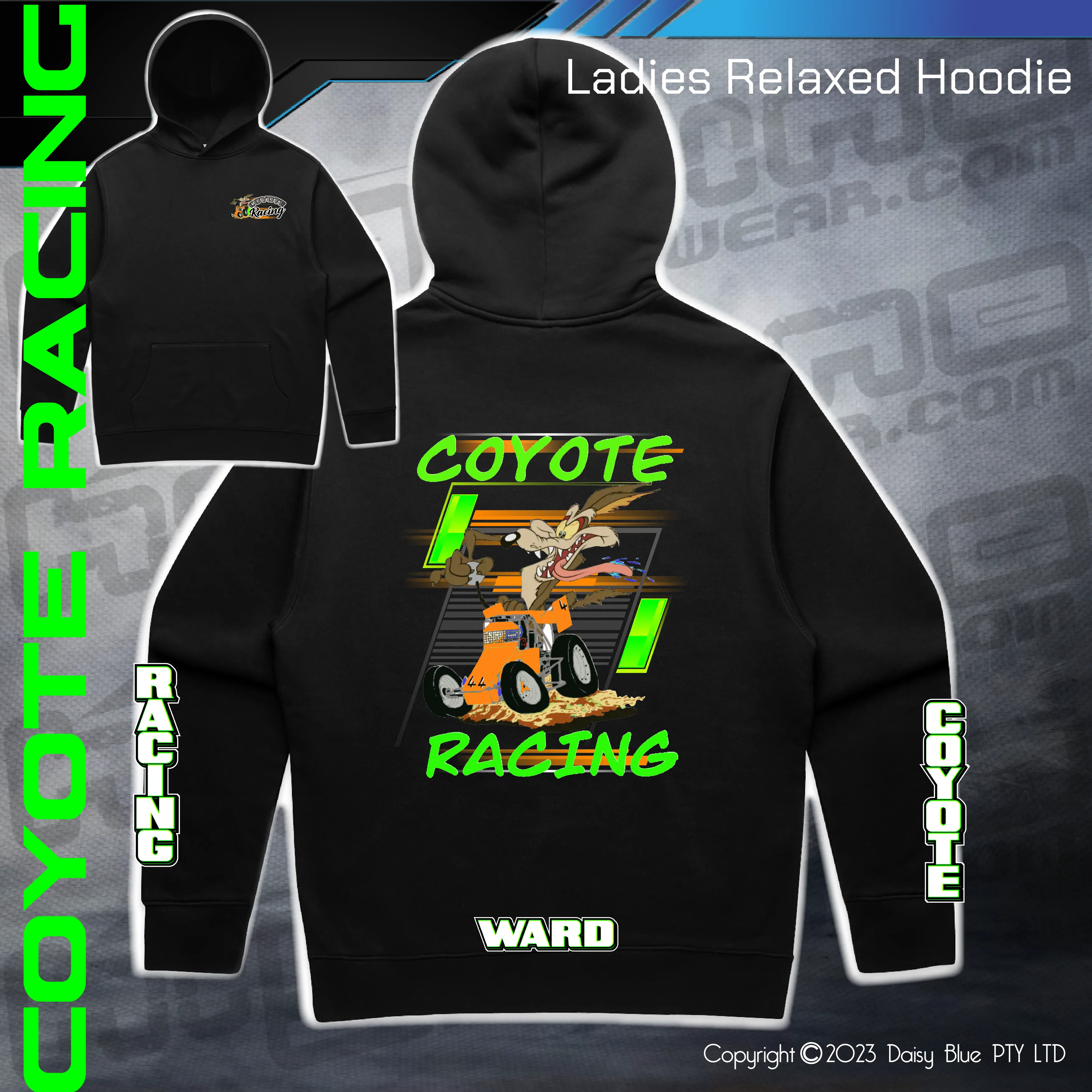 Relaxed Hoodie - Coyote Racing