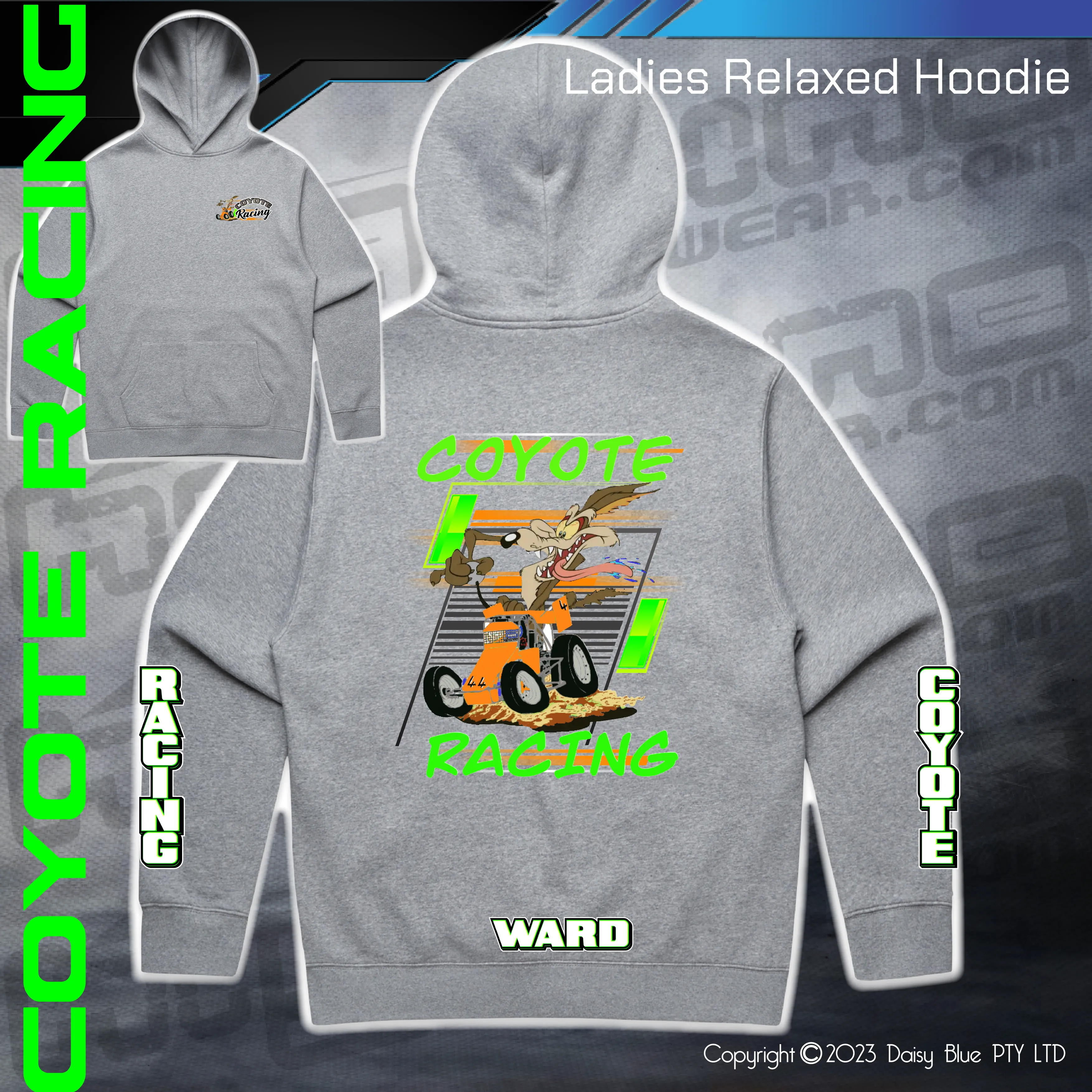 Relaxed Hoodie - Coyote Racing