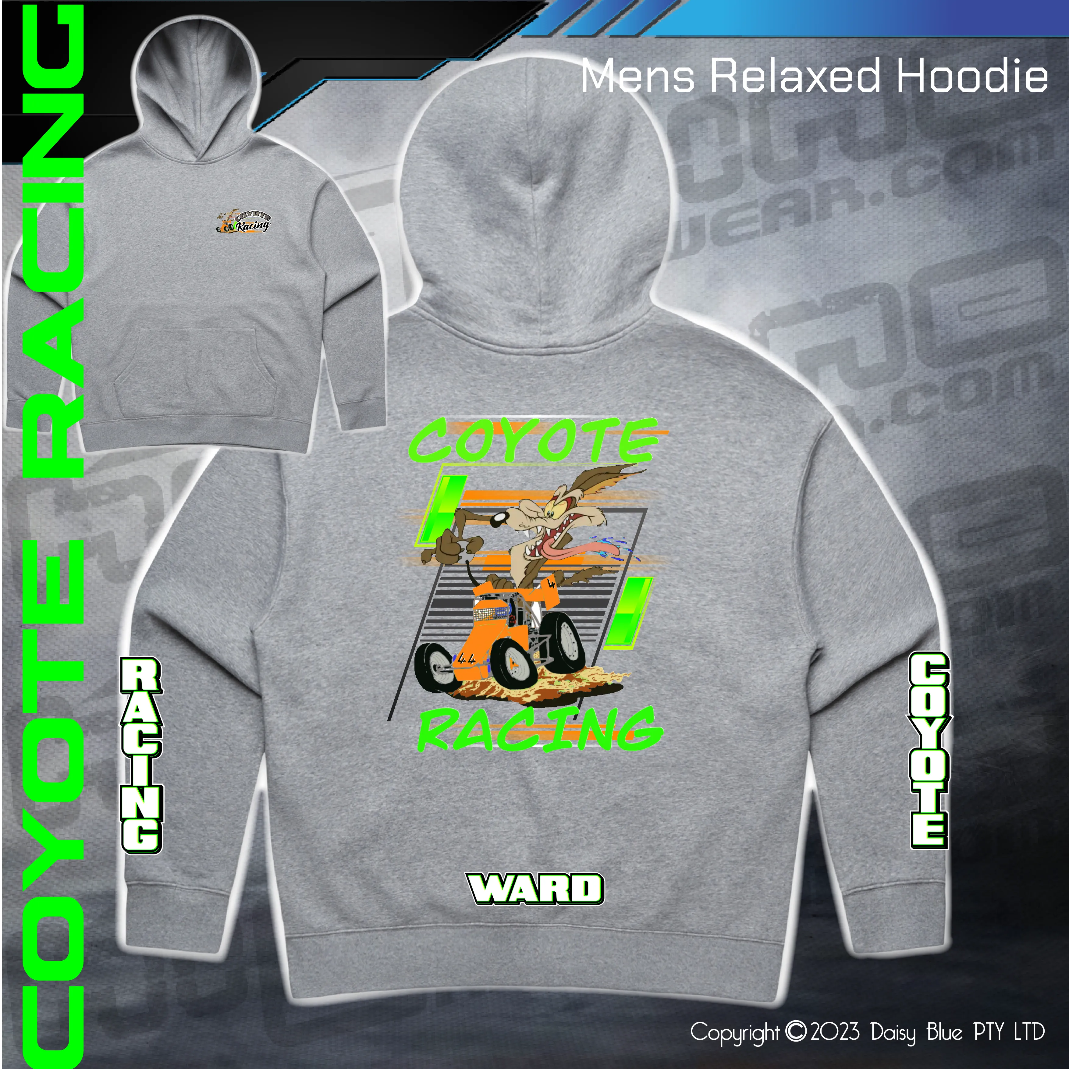Relaxed Hoodie - Coyote Racing