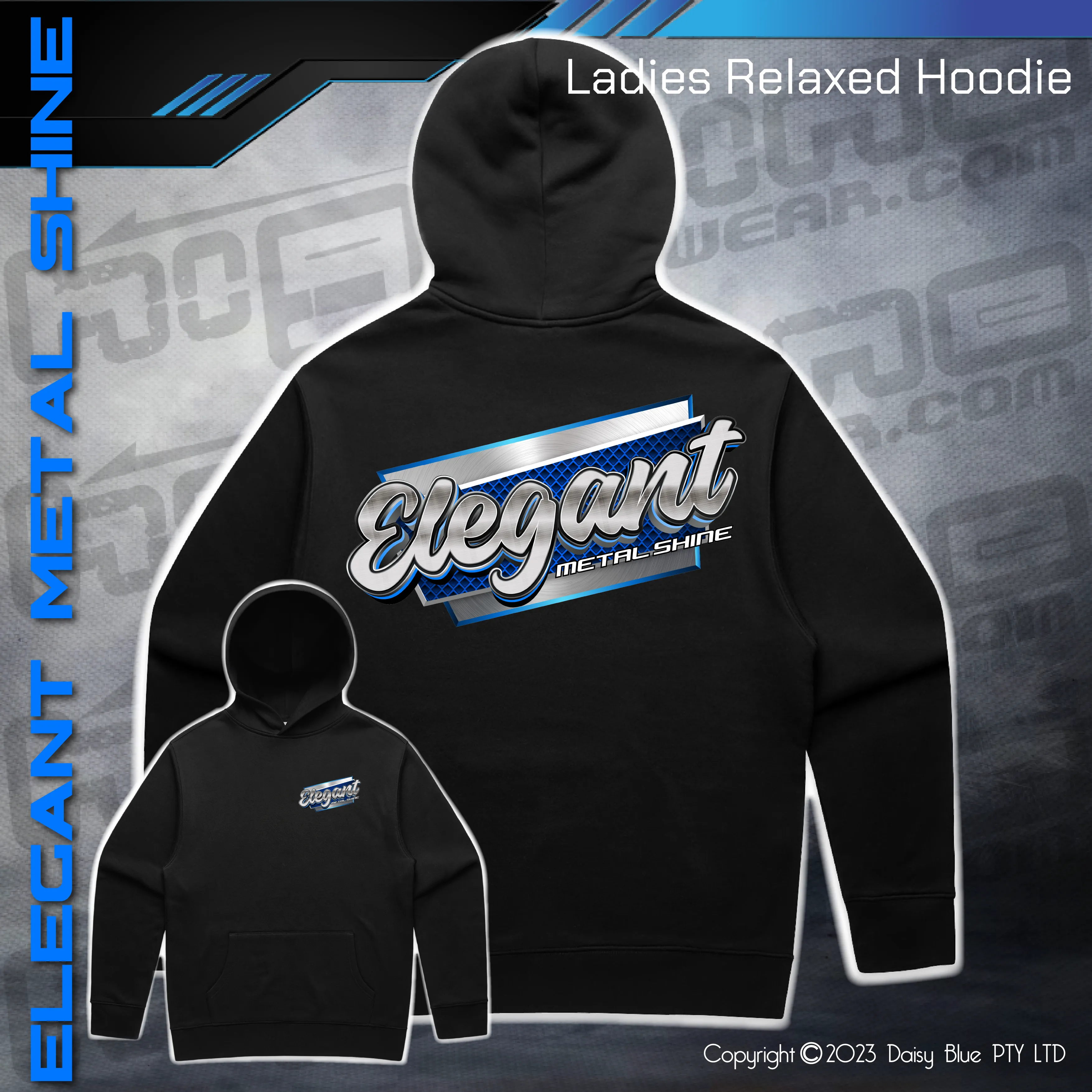 Relaxed Hoodie -  Elegant Metal Shine