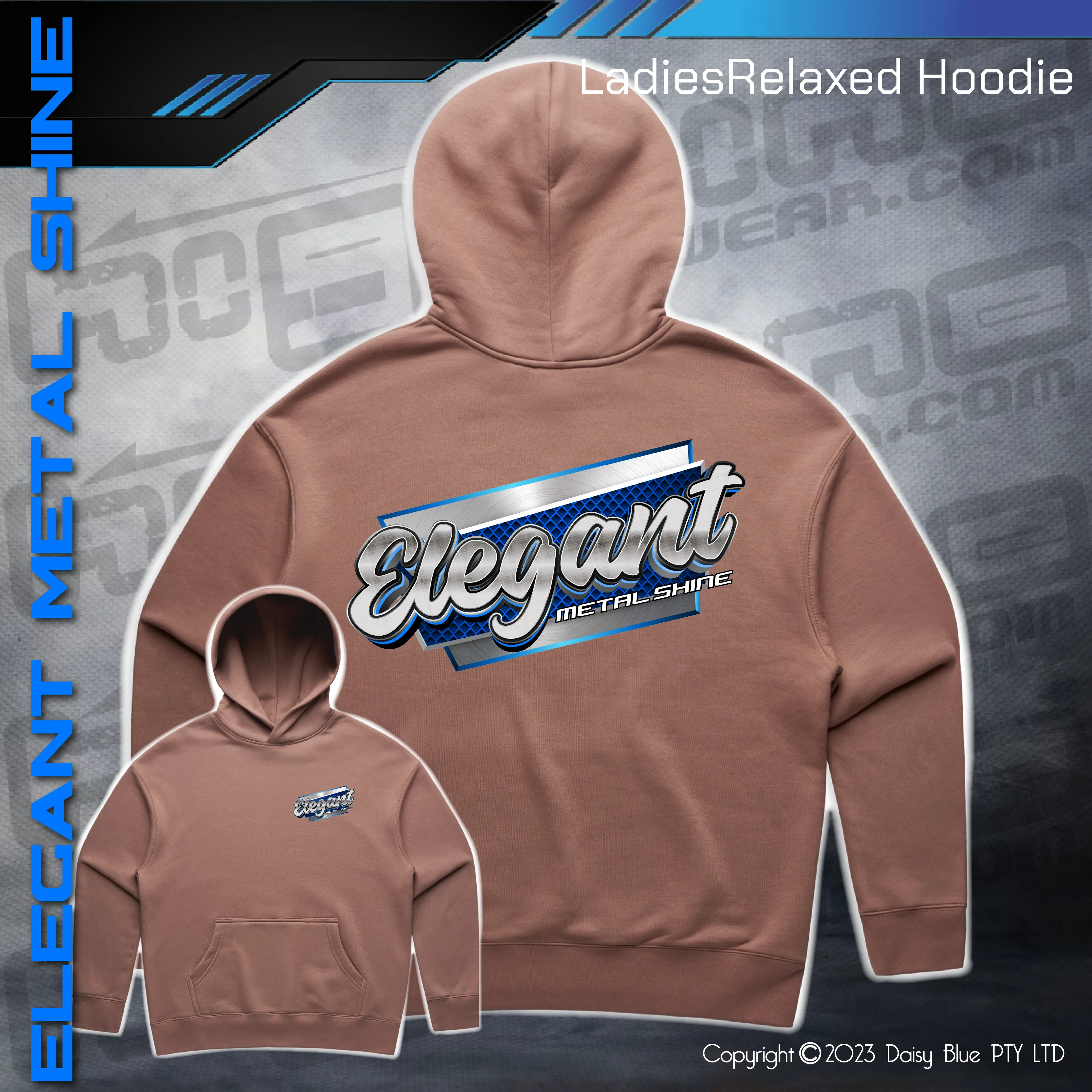 Relaxed Hoodie -  Elegant Metal Shine