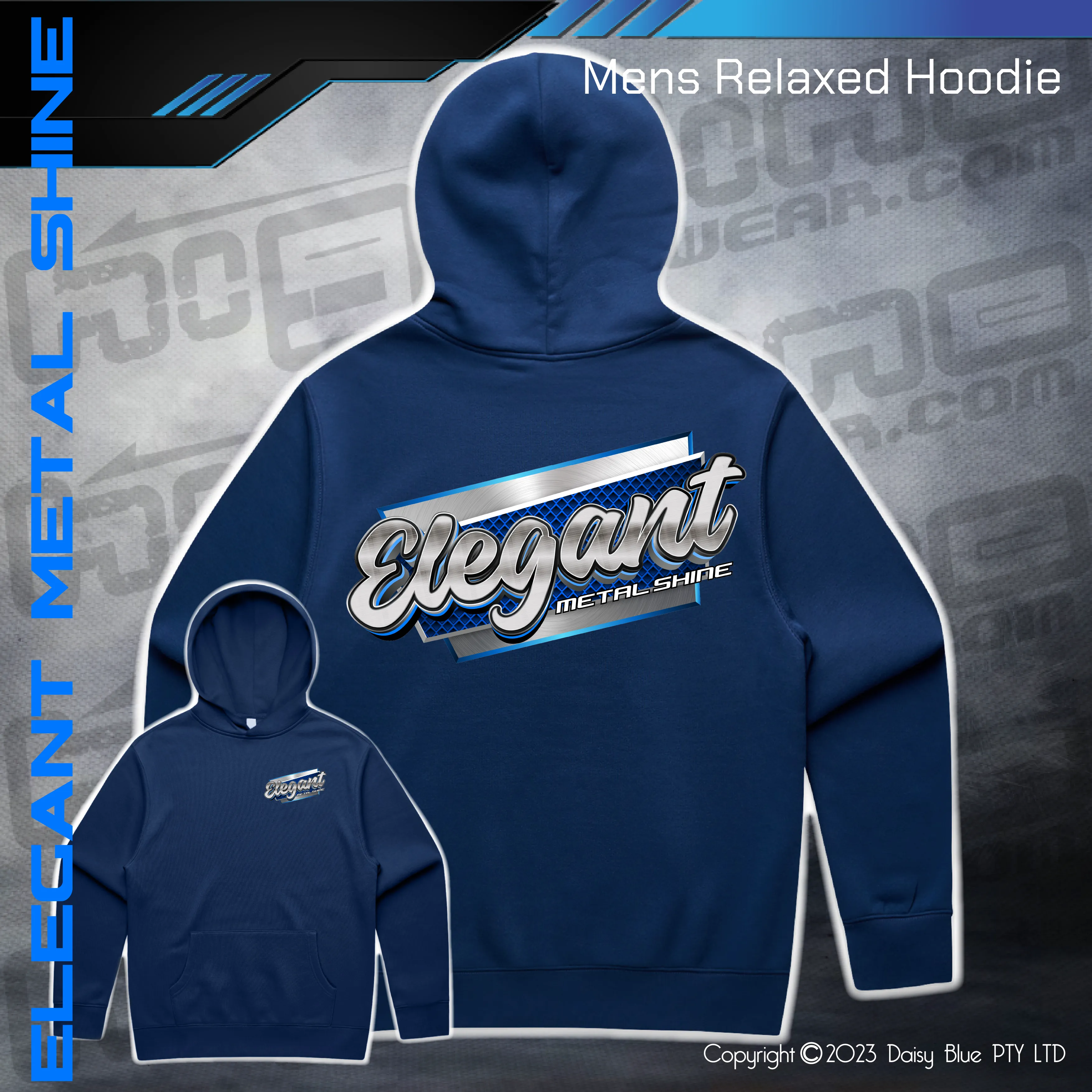 Relaxed Hoodie -  Elegant Metal Shine