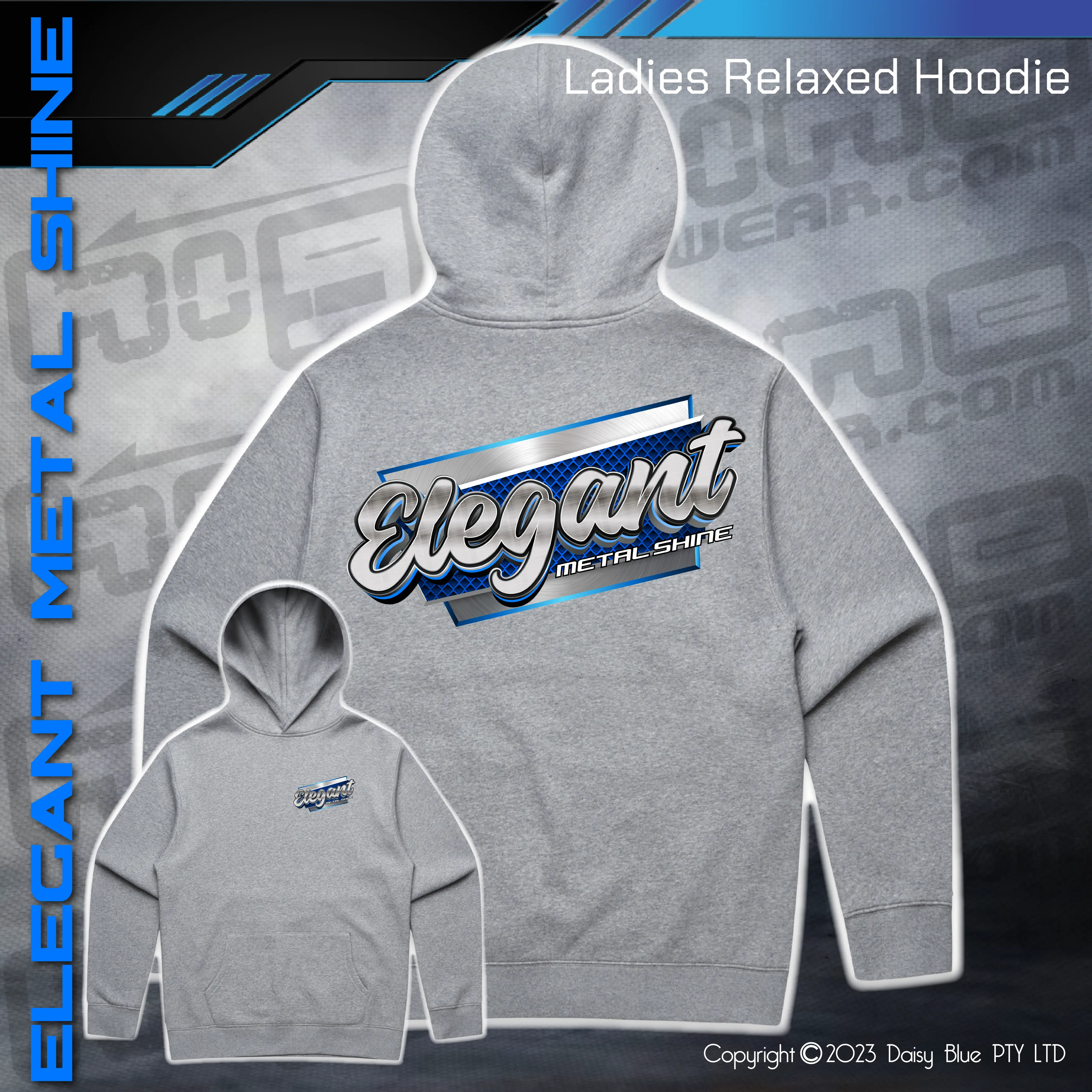 Relaxed Hoodie -  Elegant Metal Shine