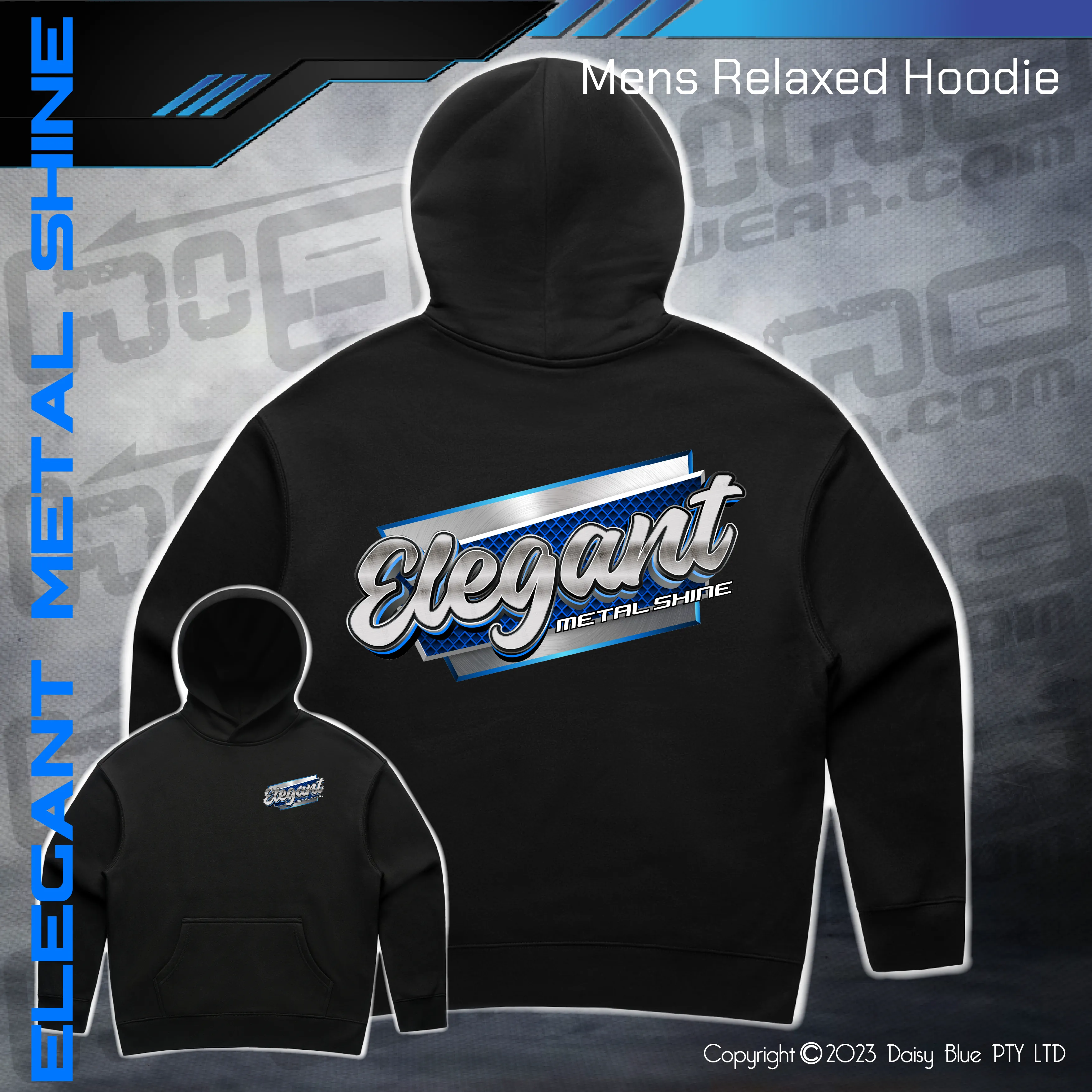 Relaxed Hoodie -  Elegant Metal Shine