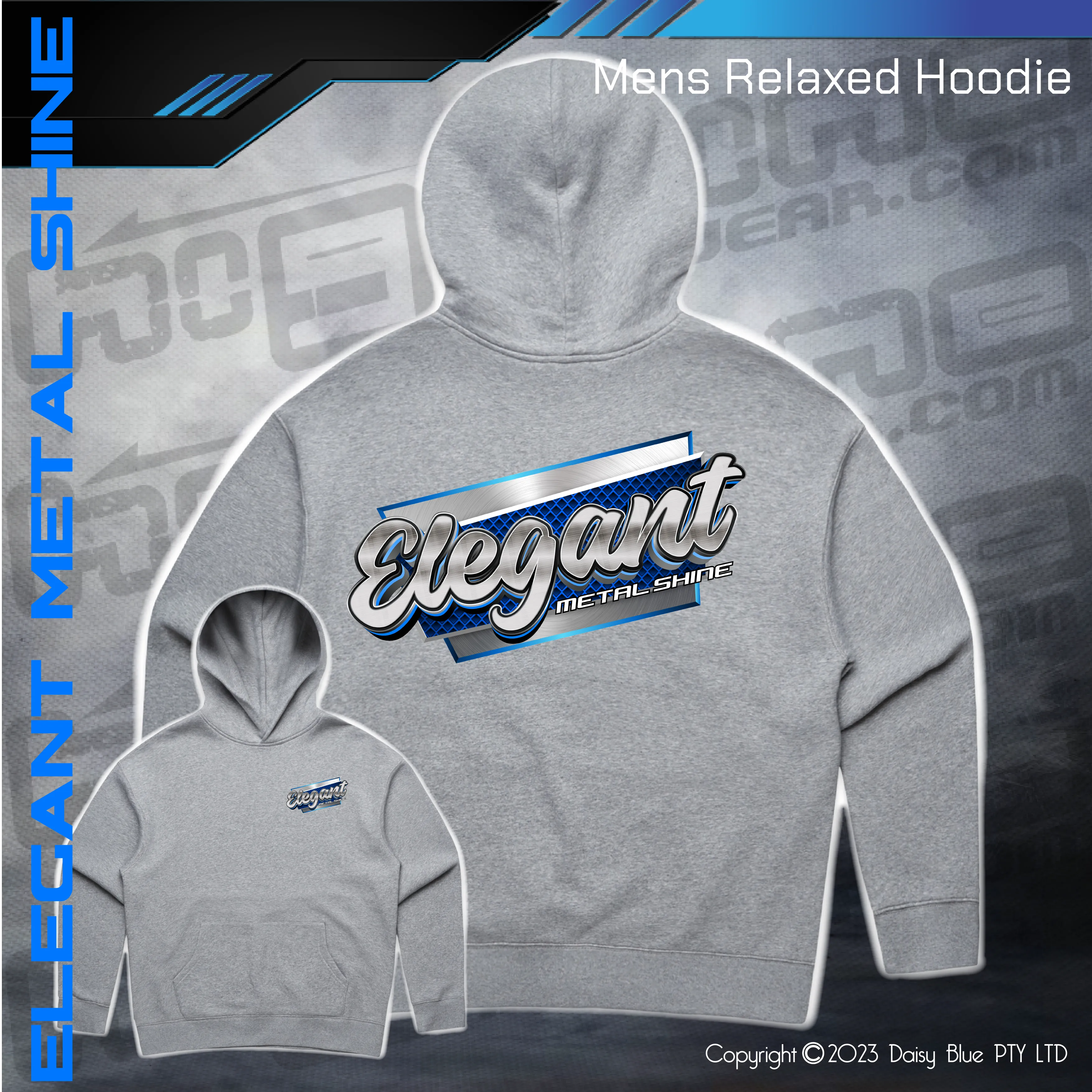 Relaxed Hoodie -  Elegant Metal Shine