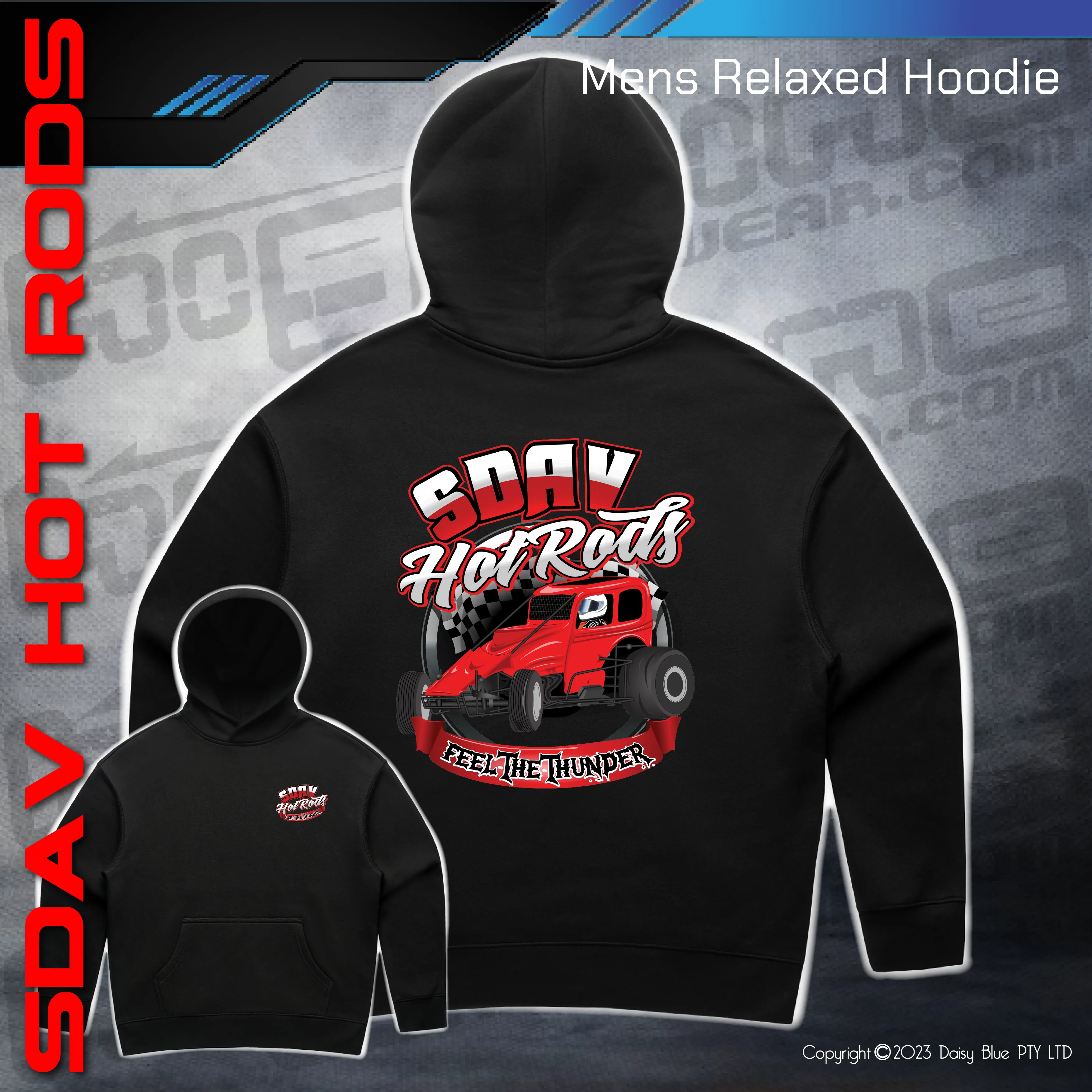 Relaxed Hoodie - SDAV Hot Rod