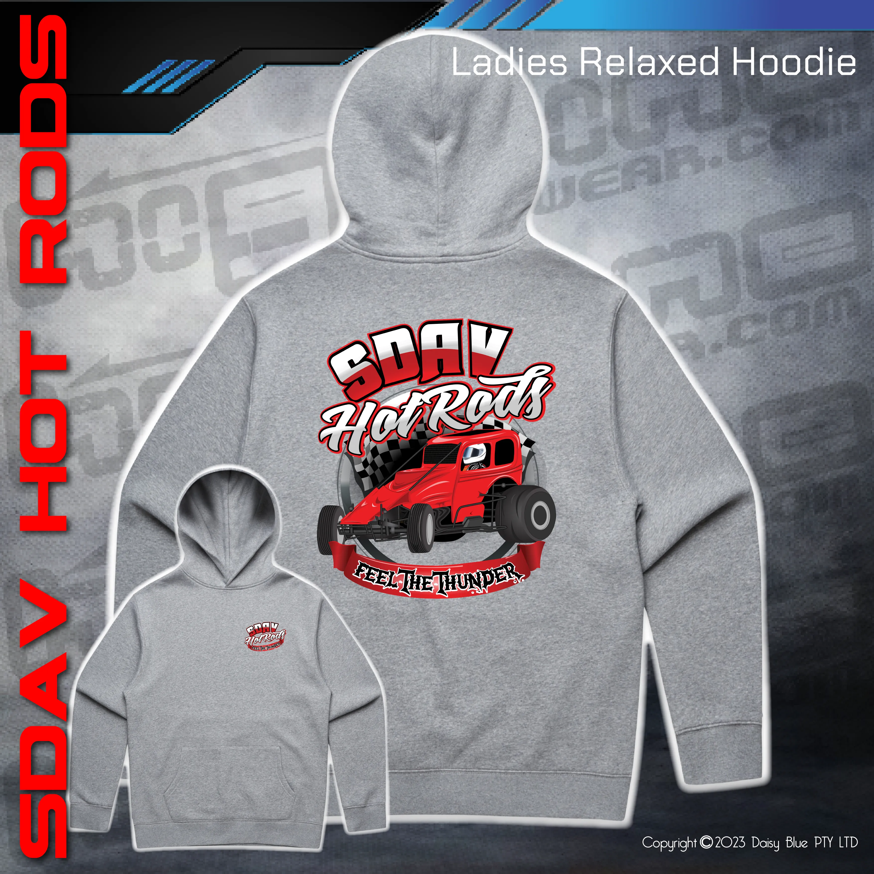 Relaxed Hoodie - SDAV Hot Rod