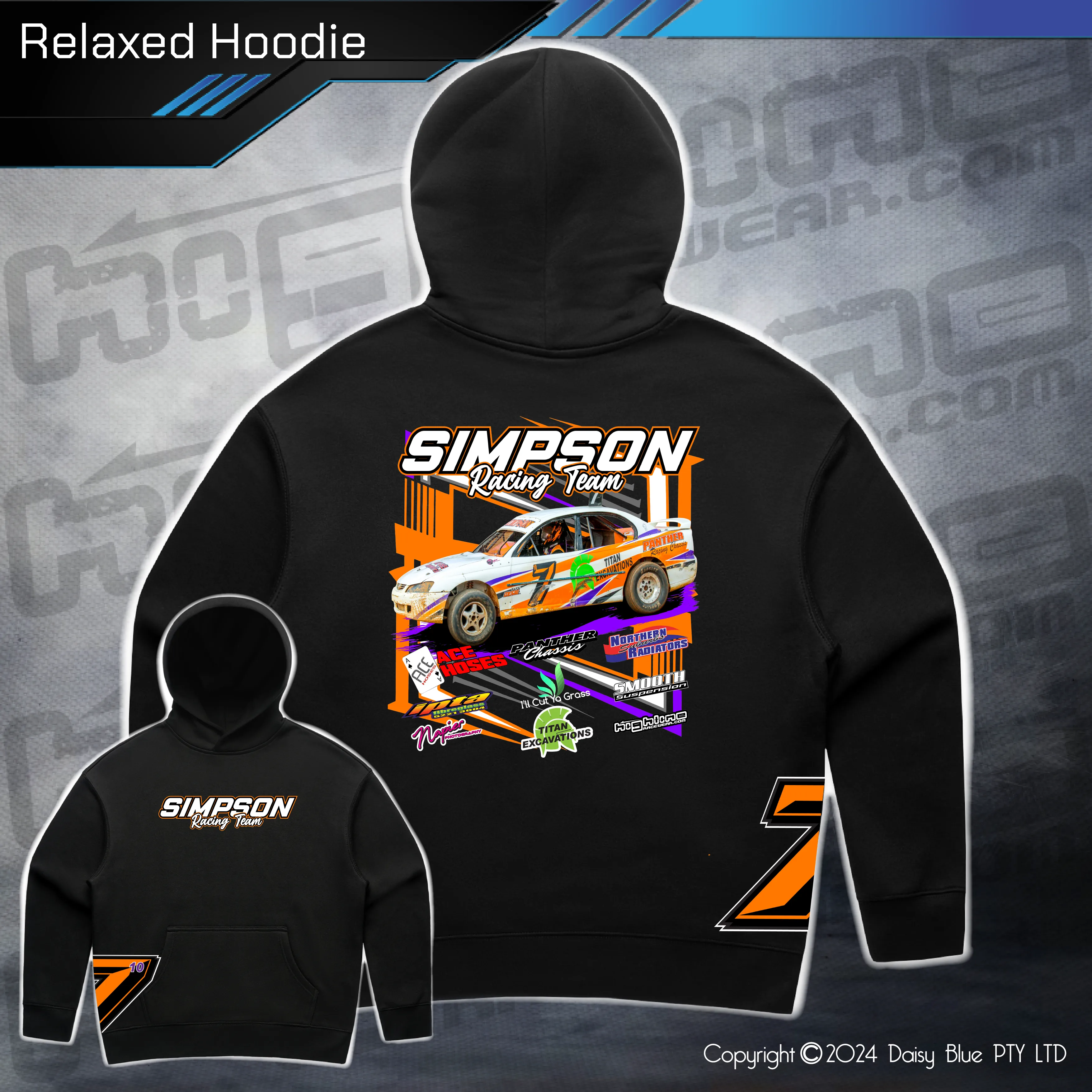 Relaxed Hoodie - Simpson Racing Team
