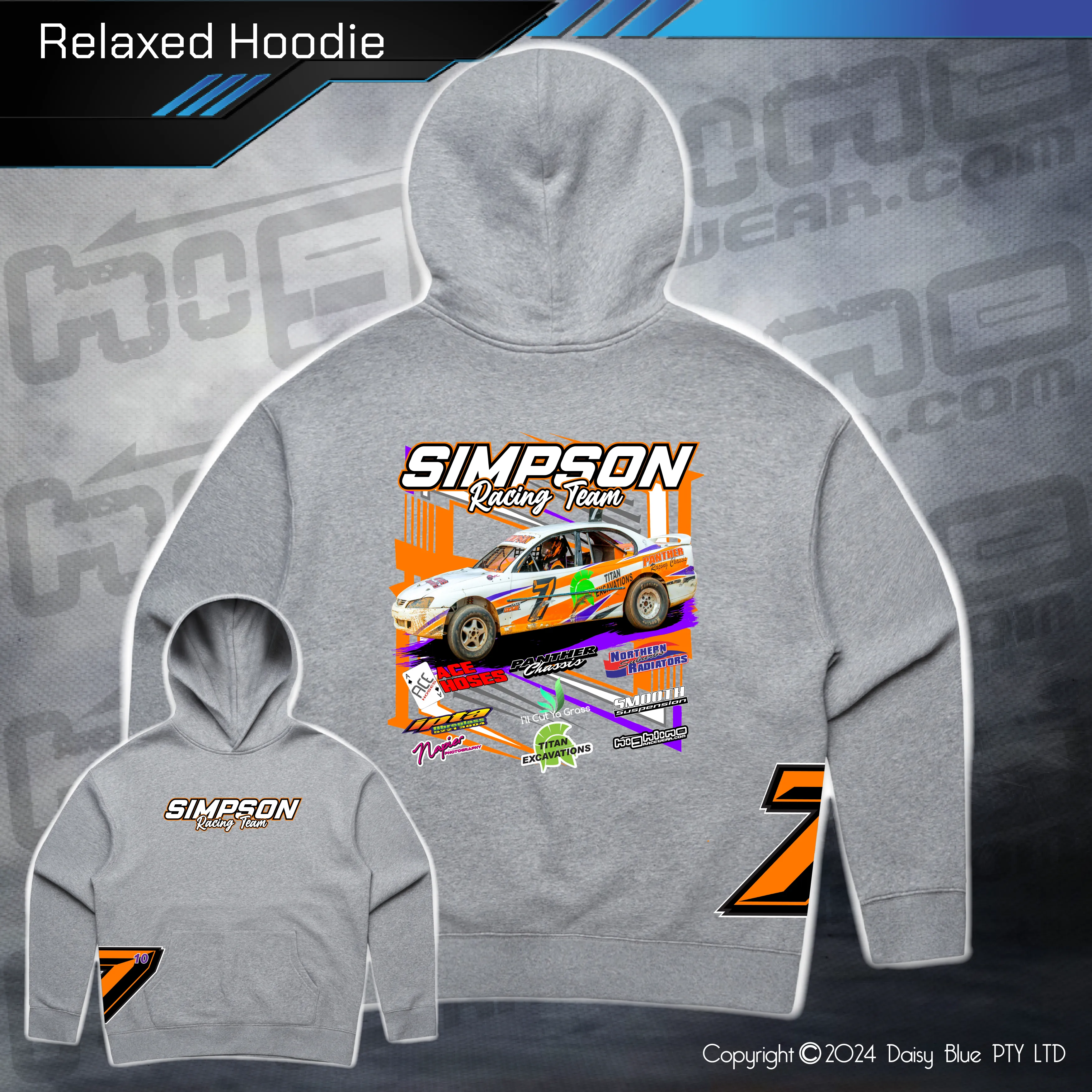 Relaxed Hoodie - Simpson Racing Team