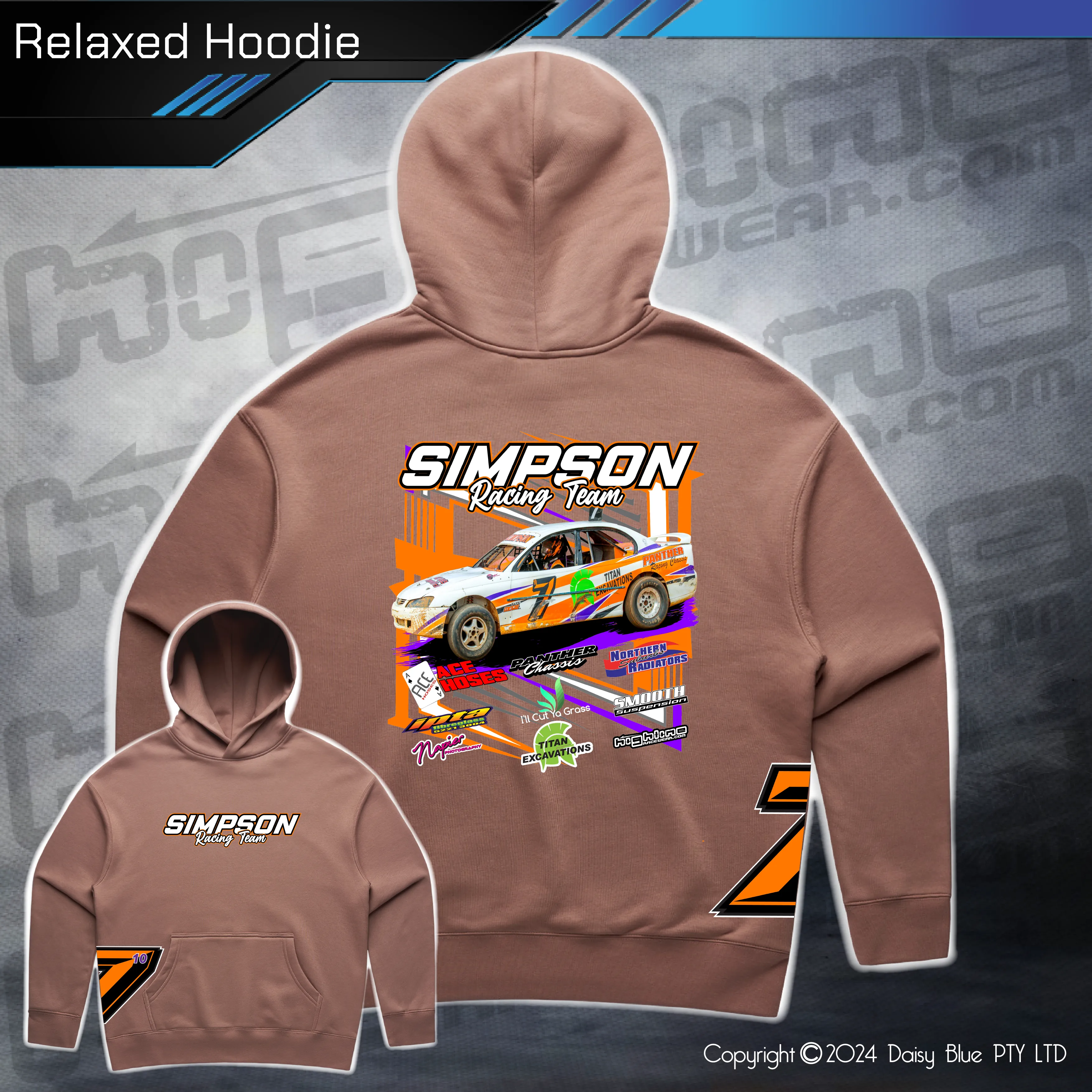 Relaxed Hoodie - Simpson Racing Team