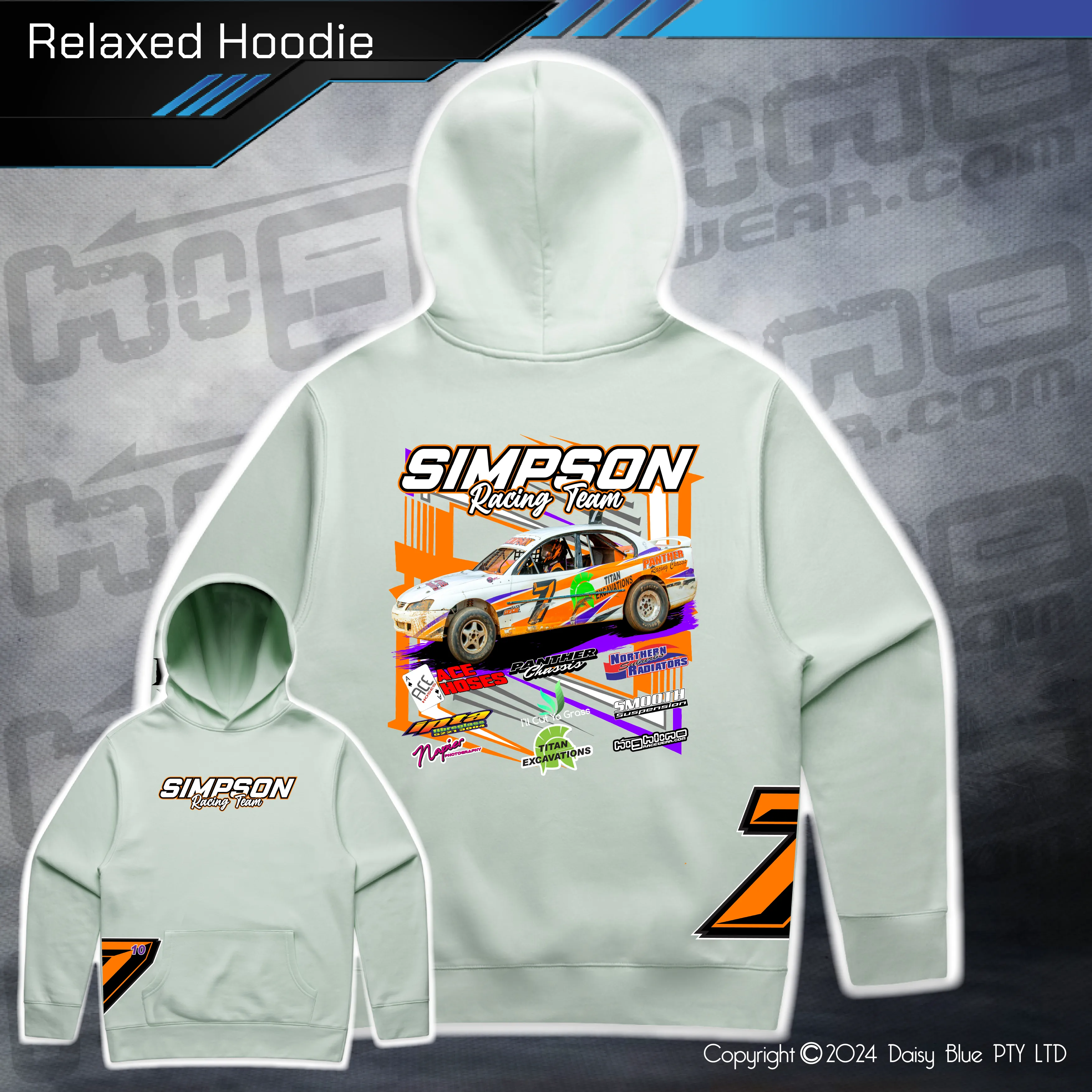Relaxed Hoodie - Simpson Racing Team