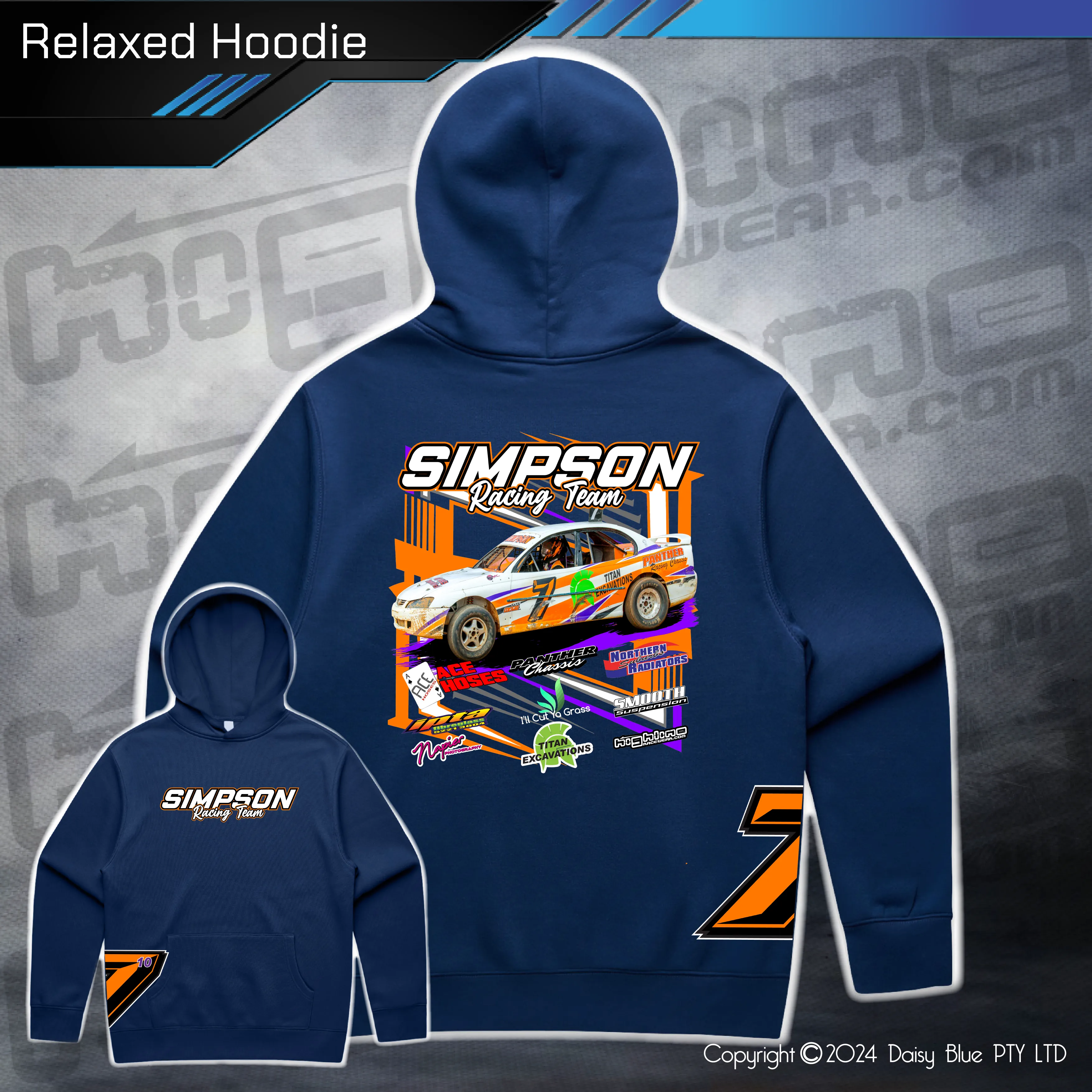 Relaxed Hoodie - Simpson Racing Team