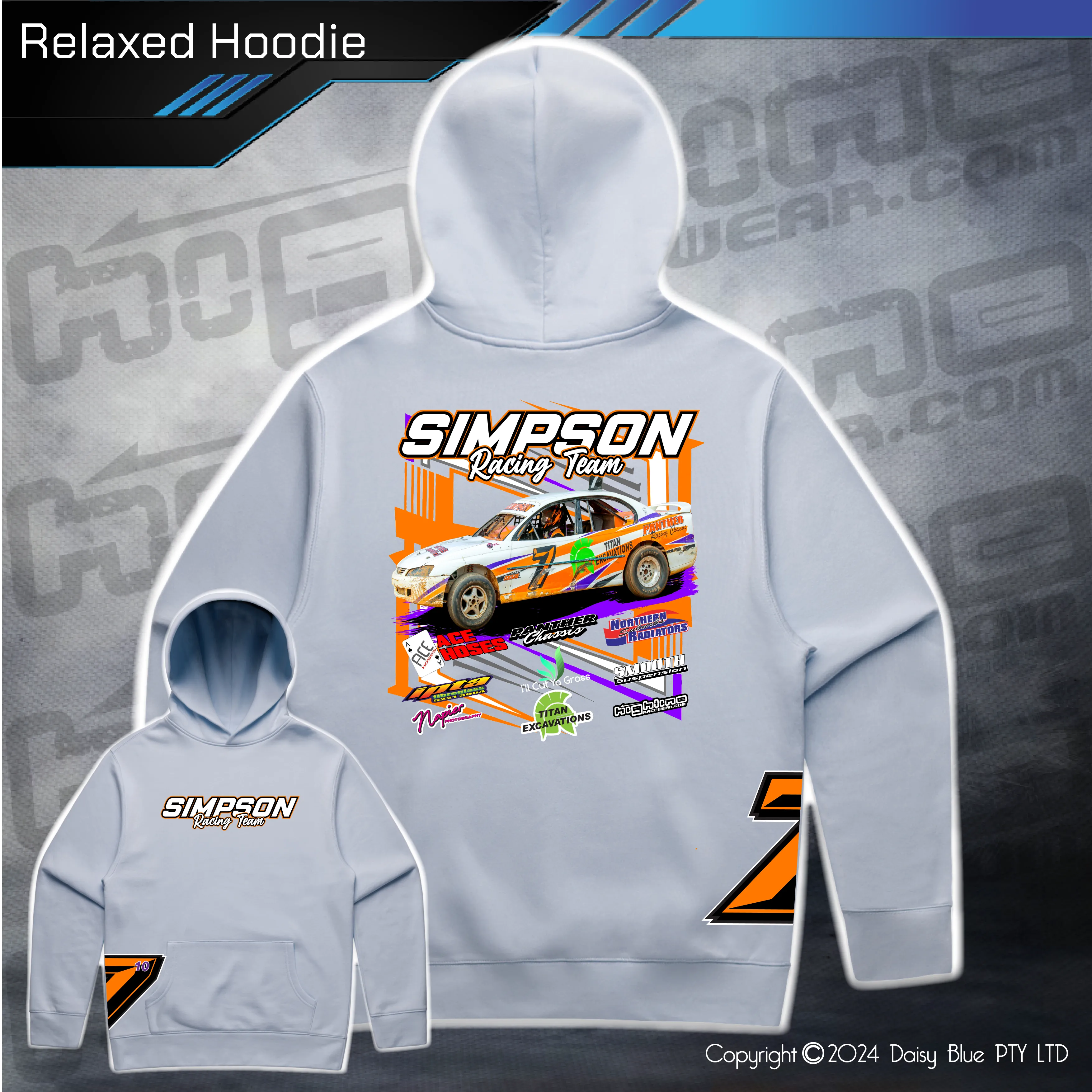 Relaxed Hoodie - Simpson Racing Team