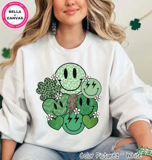Retro Smiles St Patricks Day Tee or Sweatshirt