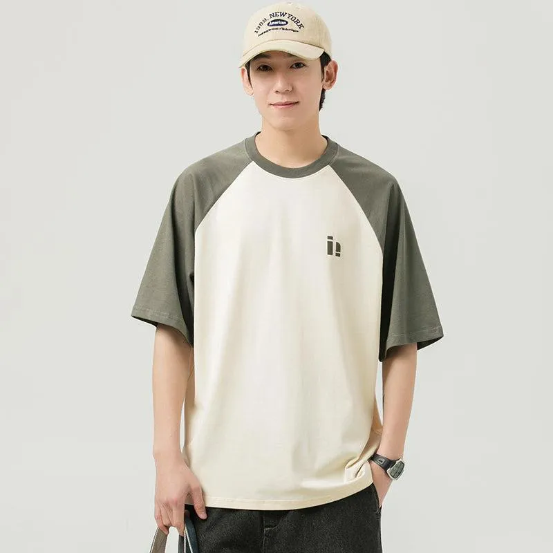 Round Neck Color-block T-shirt