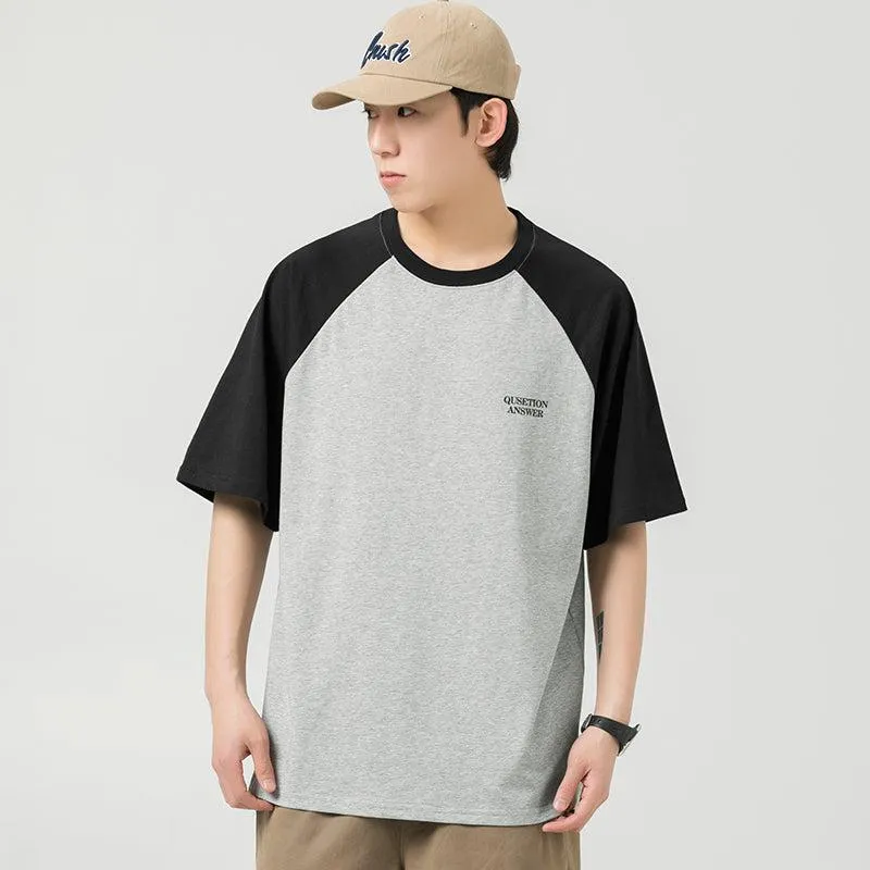 Round Neck Text Print T-shirt