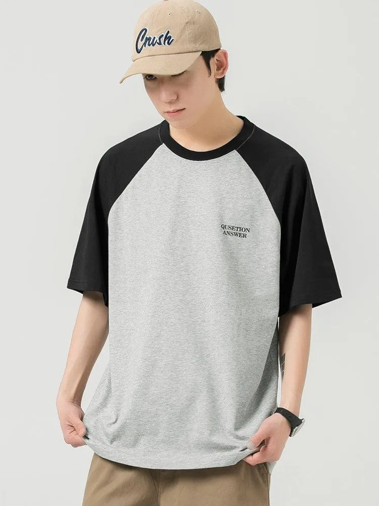 Round Neck Text Print T-shirt