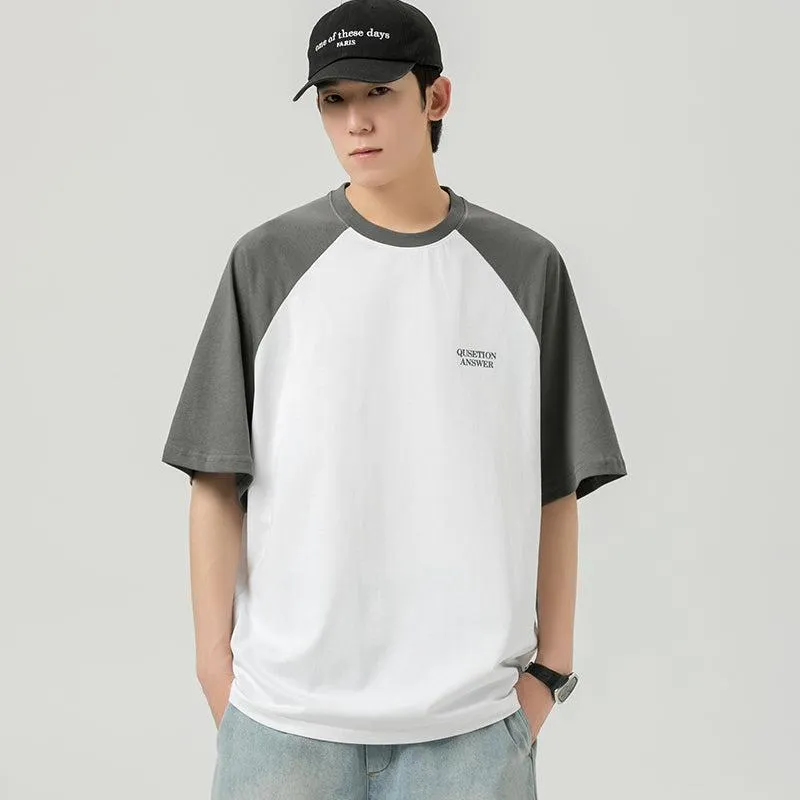 Round Neck Text Print T-shirt