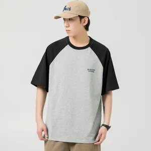 Round Neck Text Print T-shirt
