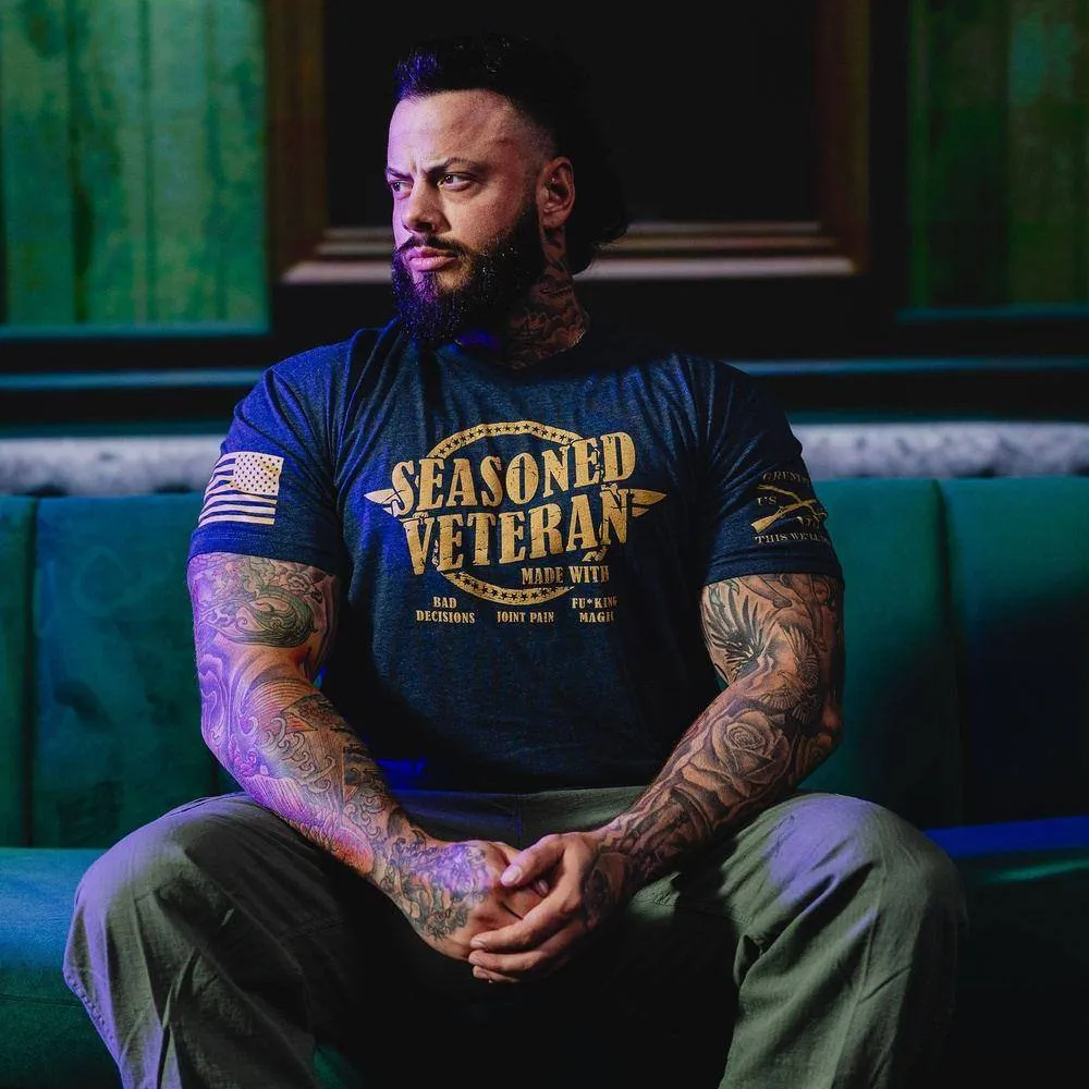 Seasoned Veteran T-Shirt - Midnight Navy