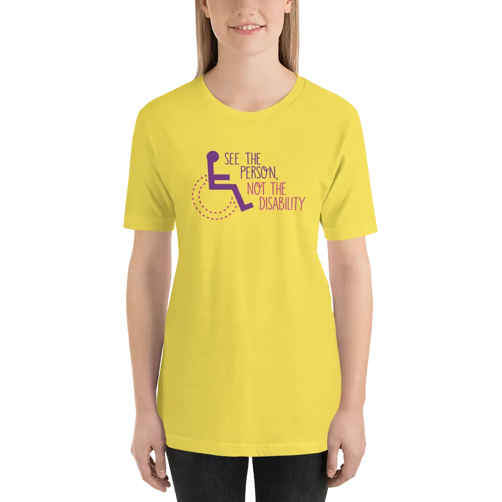 See the Person, Not the Disability (Women's Design, Light Color Shirts)