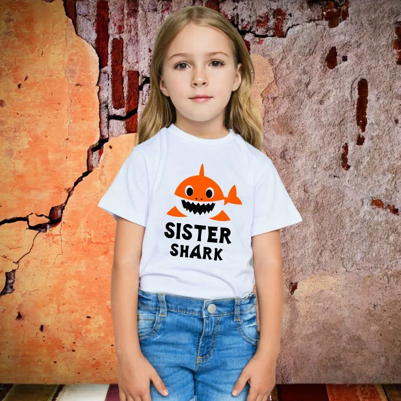 Shark Theme Birthday T-Shirts - Daddy Shark Mommy Shark & Baby Shark