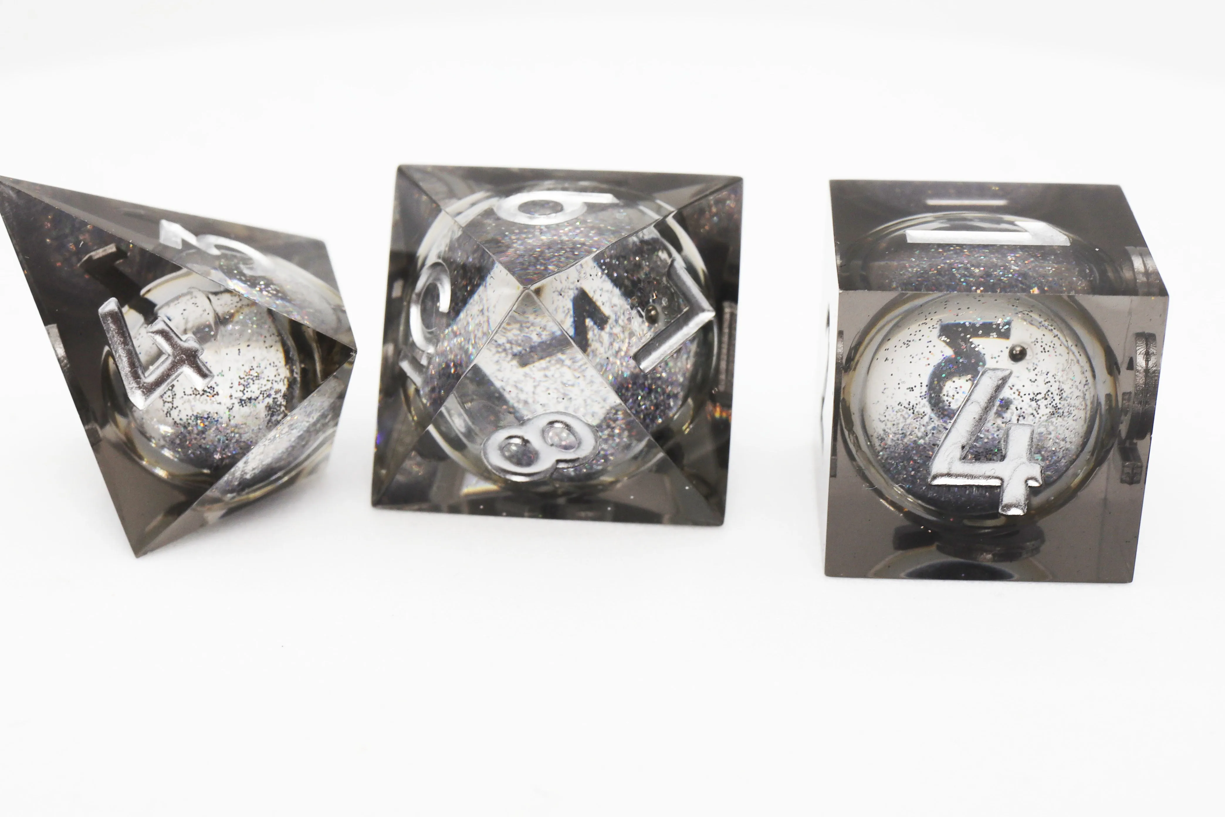 Sharp Edge Liquid Core RPG Dice Set - Black
