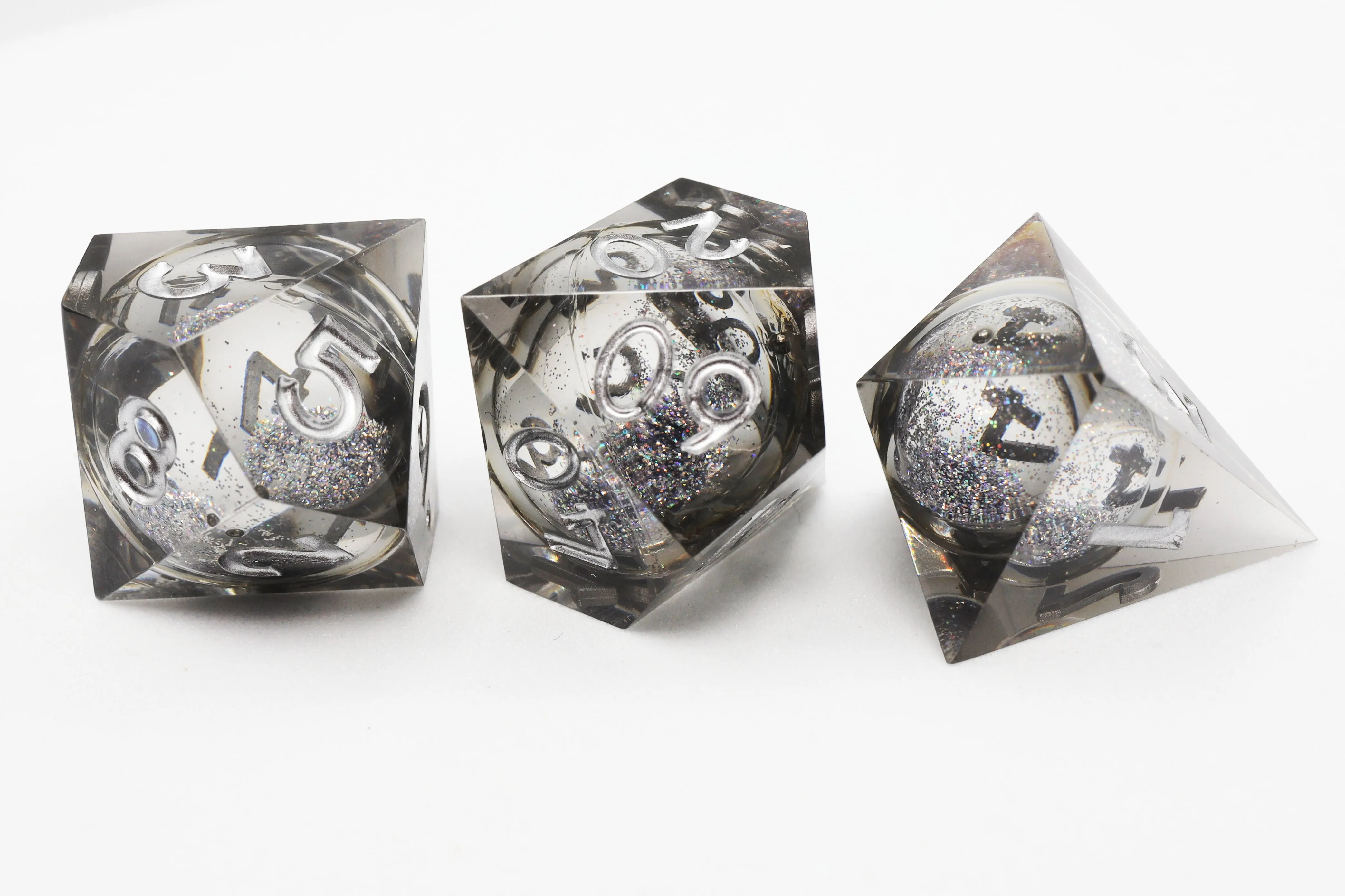 Sharp Edge Liquid Core RPG Dice Set - Black