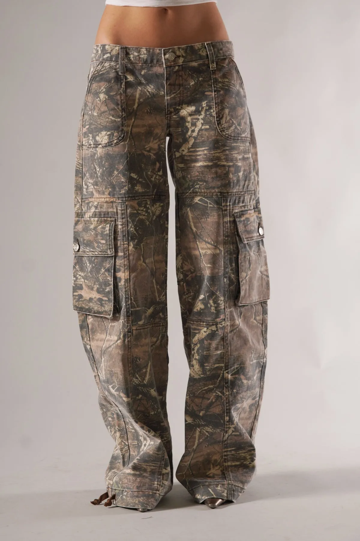 Sheba - Camo Cargo Pants for Women