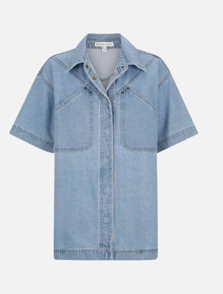 Short Sleeve Shirt - Mid Blue