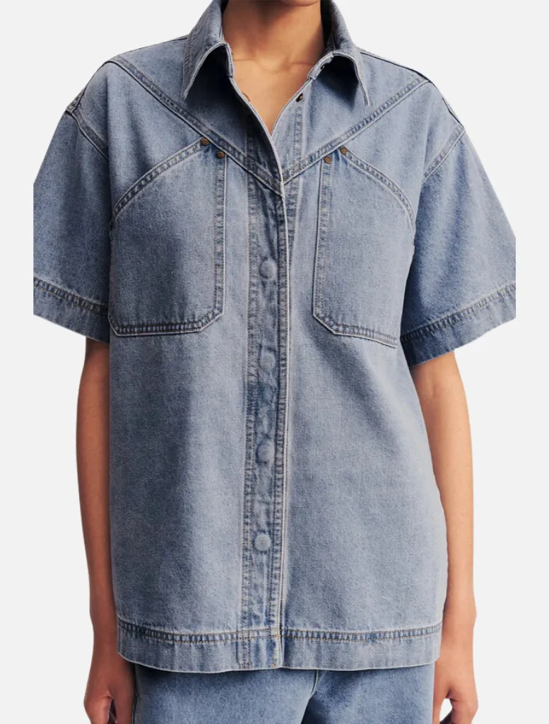 Short Sleeve Shirt - Mid Blue