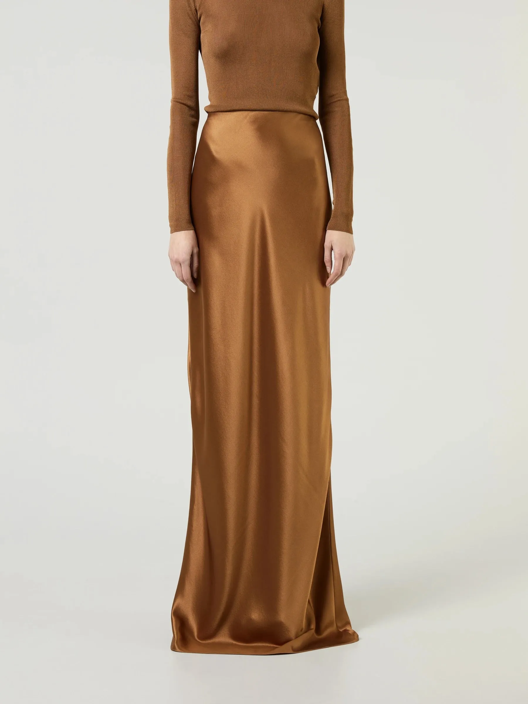Silk Satin Slip Skirt