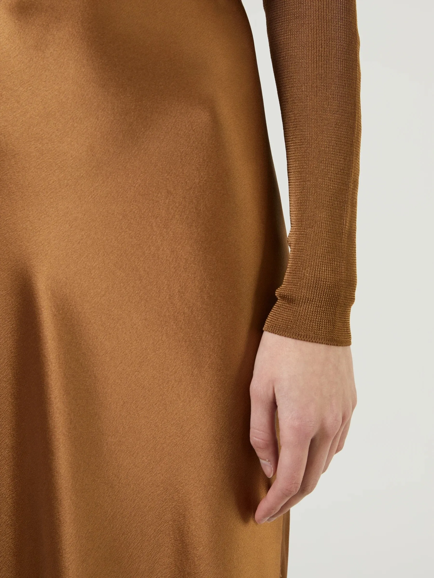 Silk Satin Slip Skirt