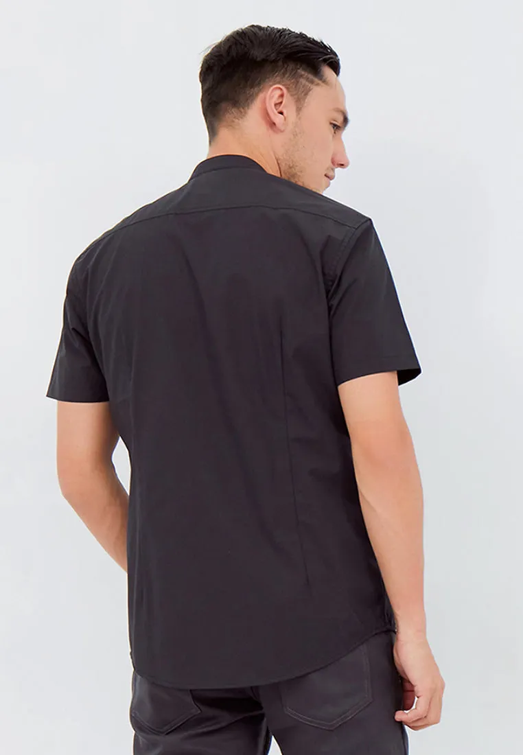 Slim Fit Stand Up Collar Shirt