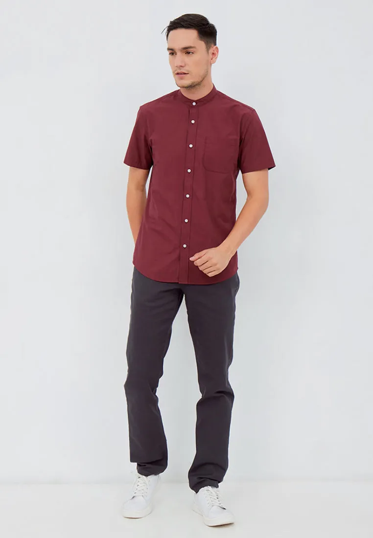 Slim Fit Stand Up Collar Shirt