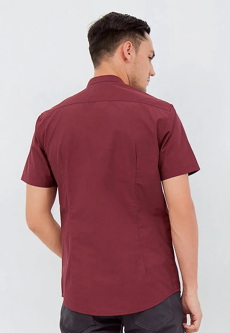 Slim Fit Stand Up Collar Shirt