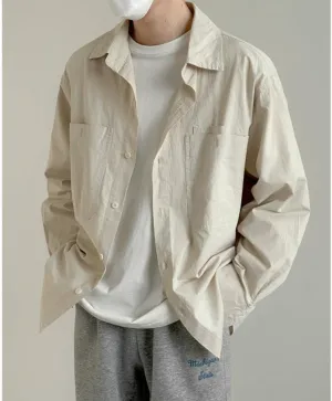 Solid Color Long-Sleeved Shirt
