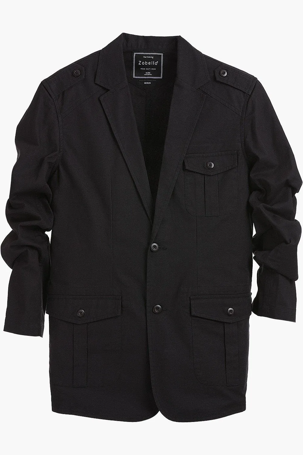 Solid Safari Cotton Blazer