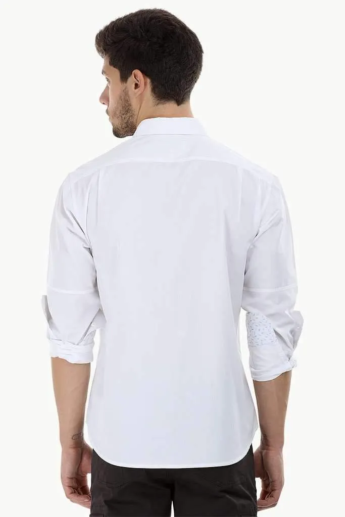 Solid Shirt with Pleated Pockets