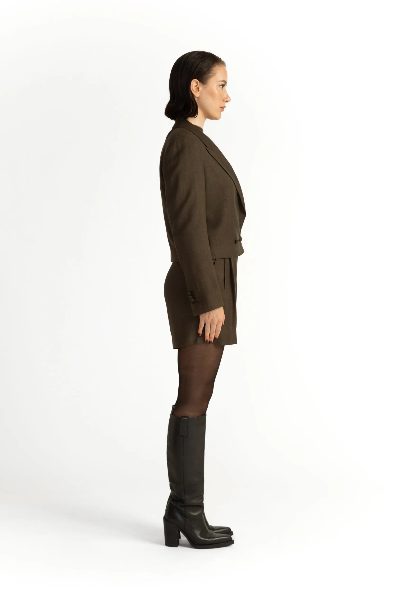 Solna Jacket - Cropped jacket in forest green