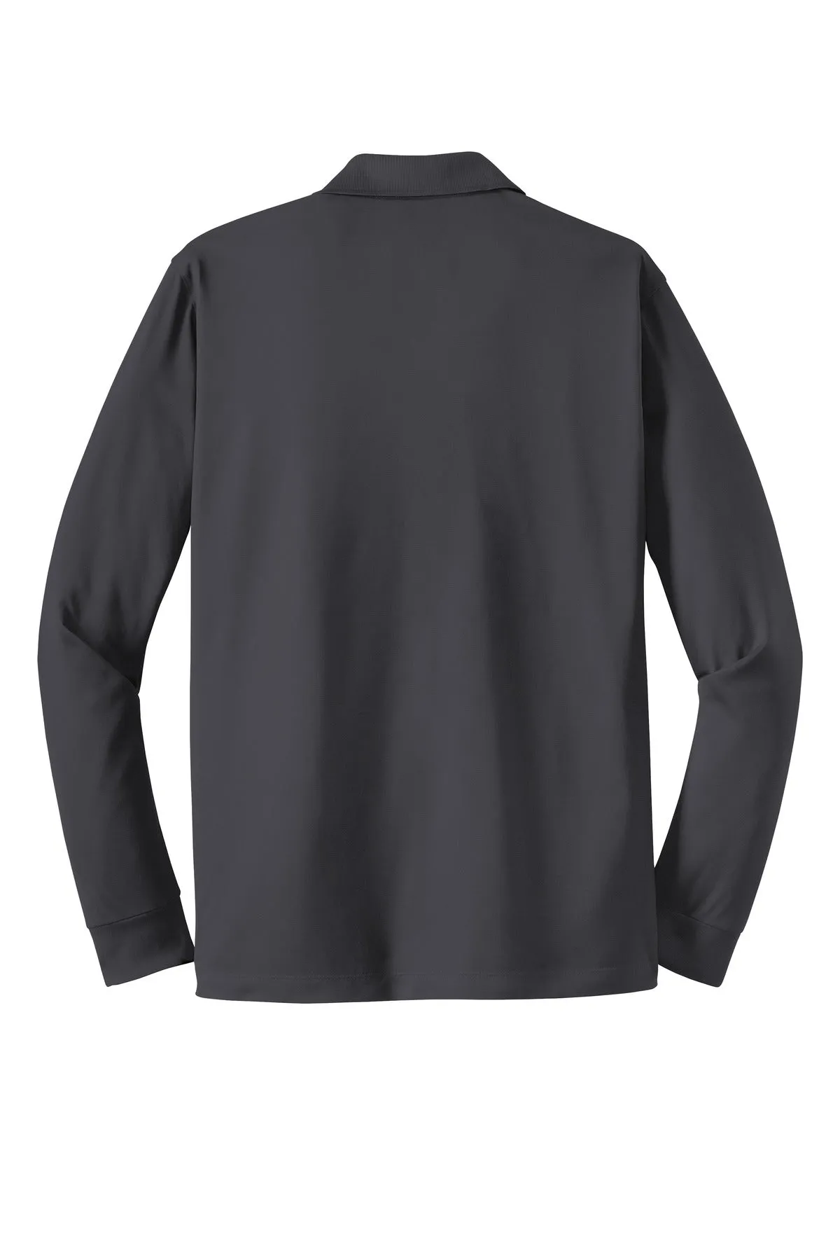 Sport-Tek Long Sleeve Micropique Sport-Wick Polo. ST657 Iron Grey