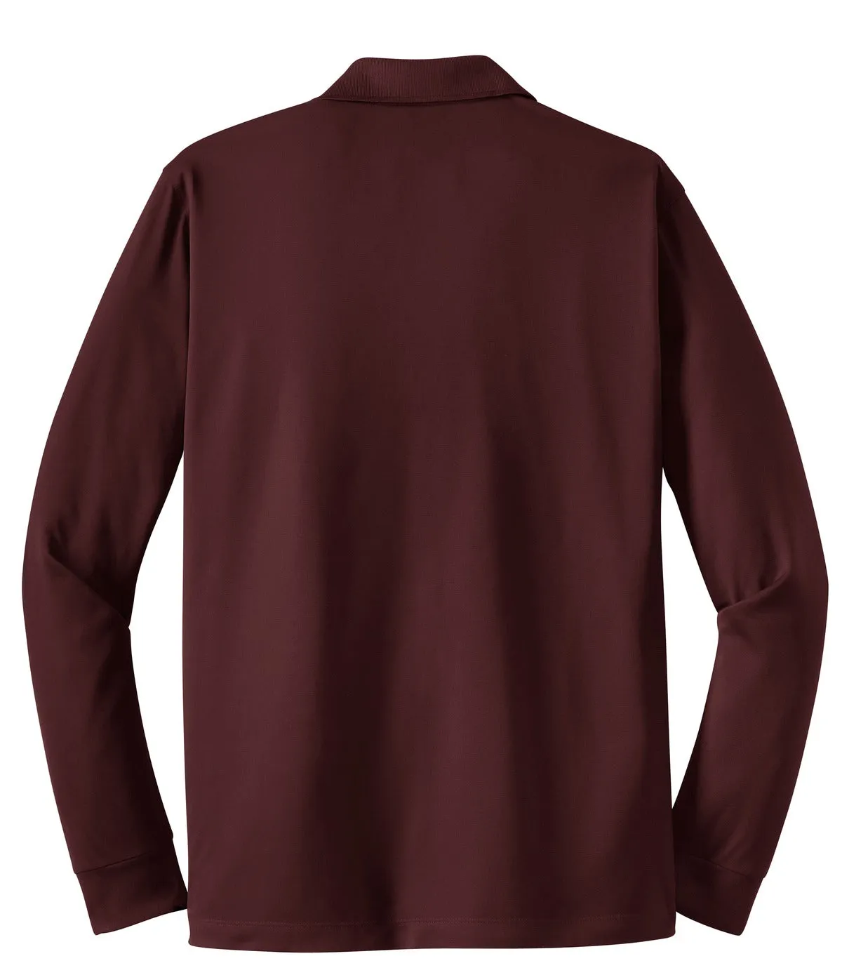 Sport-Tek Long Sleeve Micropique Sport-Wick Polo. ST657 Maroon