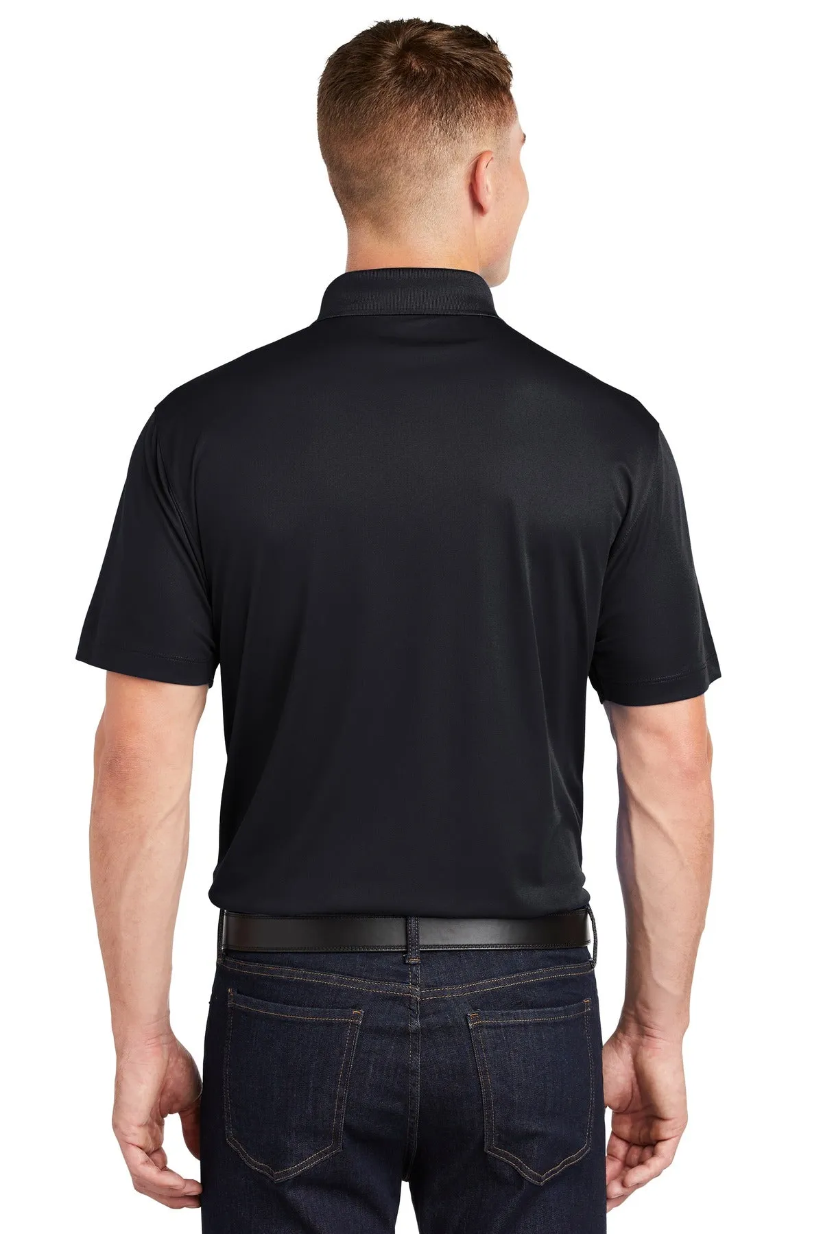 Sport-Tek Tall Micropique Sport-Wick Polo. TST650 Black Tall