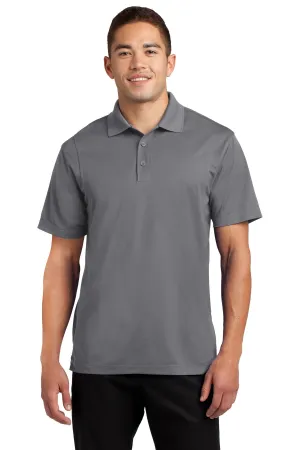Sport-Tek Tall Micropique Sport-Wick Polo. TST650 Grey Concrete Tall