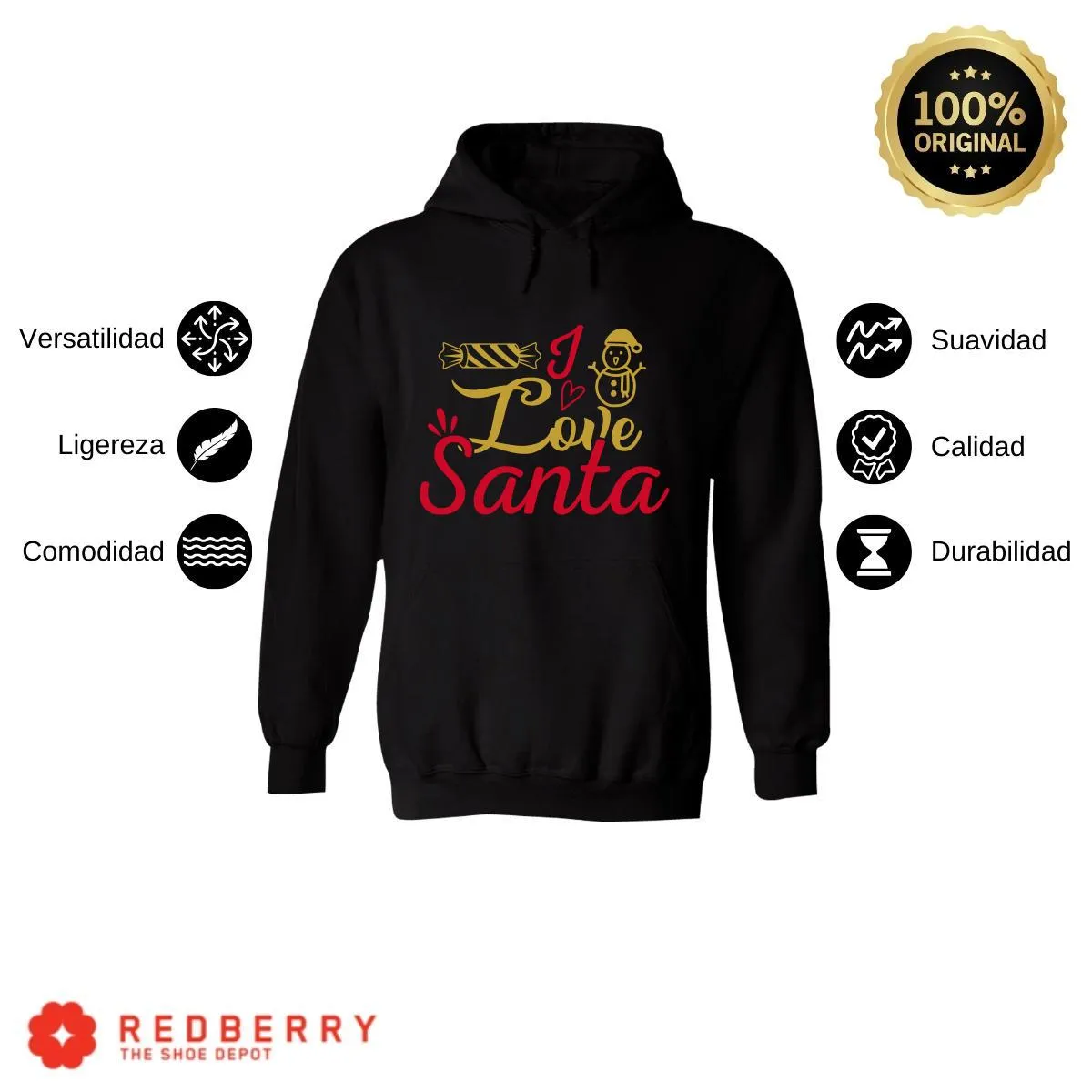 Sudadera Navideña Hombre Deportiva Hoodie 050