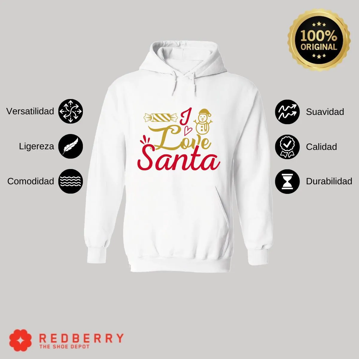 Sudadera Navideña Hombre Deportiva Hoodie 050