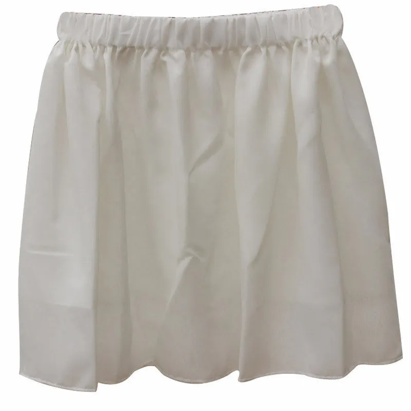 Summer Chiffon Women Skirt Tulle Girls Above Knee Short Nude Mini Casual Skirts NO BELT LY1201ANu