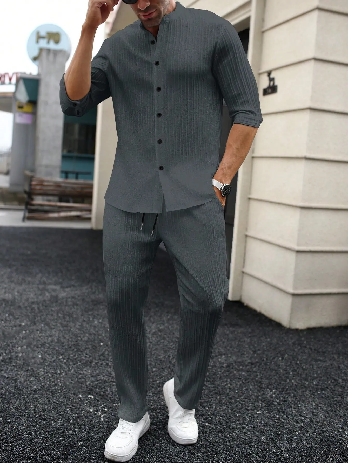 Summer dress shirts| Men's Plain Spring/Summer Casual