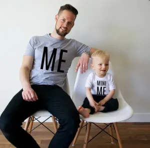 summer family matching outfits letter me mini me father and son clothes cotton family look T- shirt family matching clothes