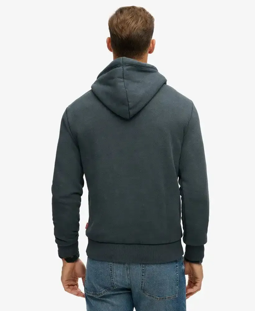 Superdry Mens Vintage Logo Duo Hoodie Jet Black